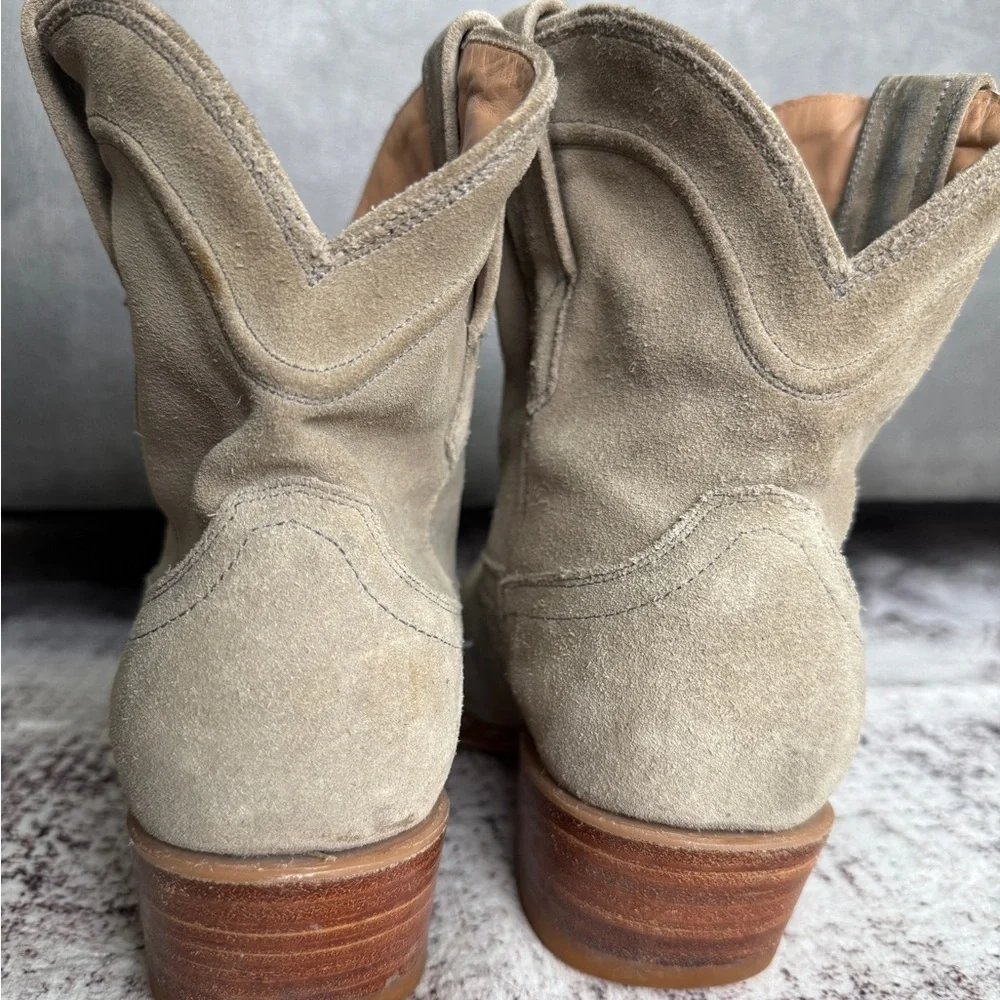 Tecovas Lucy Women's Grey Suede Ankle Boots 9.5 - Picture 5 of 11